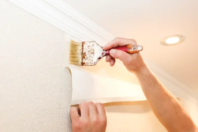 Pose de papier peint à Borce — revêtements muraux et toiles de verre